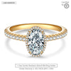Exclusive Sale: IGI Certified Lab-Grown Oval Brilliant Cut Diamond - And Get a 14K Yellow Gold Plated Ring Holder For Free (Includes IGI Certification from International Gemological Institute)