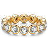 Created With Swarovski@ Crystals - Round Brilliant Cut Eternity Ring 14K Yellow Gold Plated