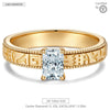 IGI Certified Lab-Grown Radiant Cut Diamond - Solitaire Classic Engagement Ring Solid 14K Yellow Gold (Includes IGI Certification from International Gemological Institute)