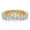 Sterling Slilver Lab-Certified Oval Brilliant Cut Moissanite - Eternity Classic Engagement Ring 14K Yellow Gold Plated (Includes GRA Certification from Gemological Research Association)