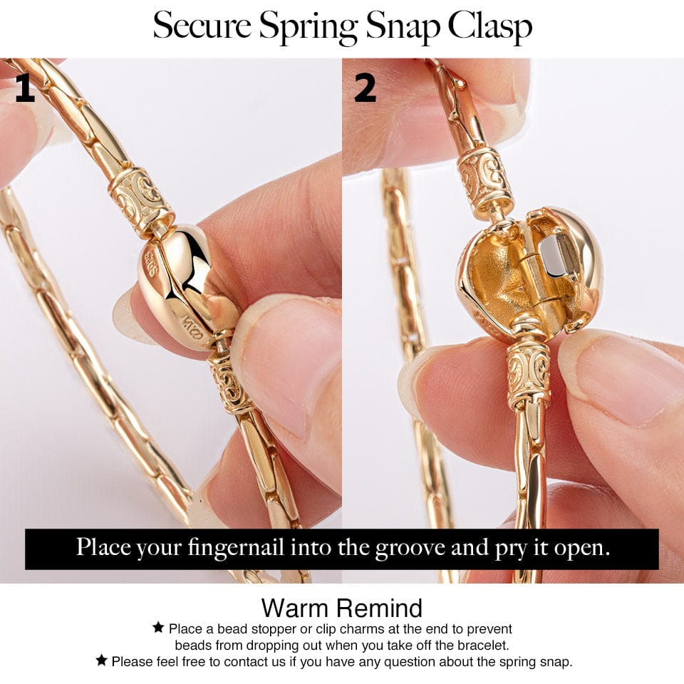 Sterling Silver Key to Eternity Charms Bracelet Set In Rose Gold Plated (Includes bracelet and all charms shown)