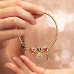 Sterling Silver Cute Squirrel Charms With Enamel In 14K Gold Plated