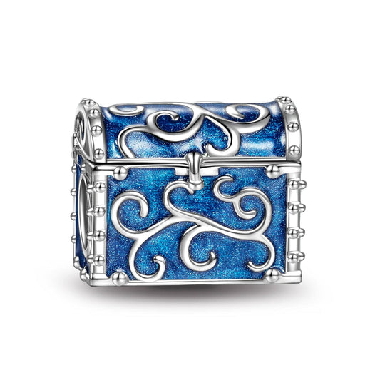 gona- Sterling Silver Elisabeth's Treasure Charms With Enamel In White Gold Plated