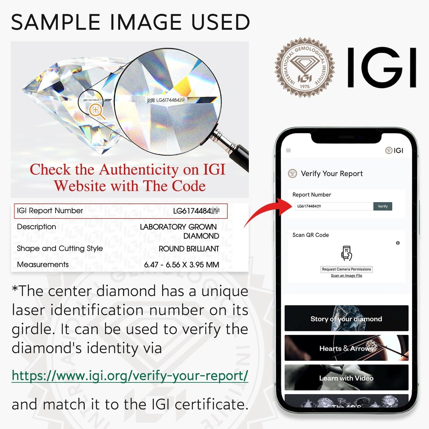 IGI Certified Lab-Grown Round Brilliant Cut Diamond - Pave Classic Engagement Ring 14K Yellow Gold Plated (Includes IGI Certification from International Gemological Institute)