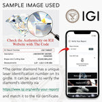 IGI Certified Lab-Grown Round Brilliant Cut Diamond - Pave Classic Engagement Ring 14K Yellow Gold Plated (Includes IGI Certification from International Gemological Institute)