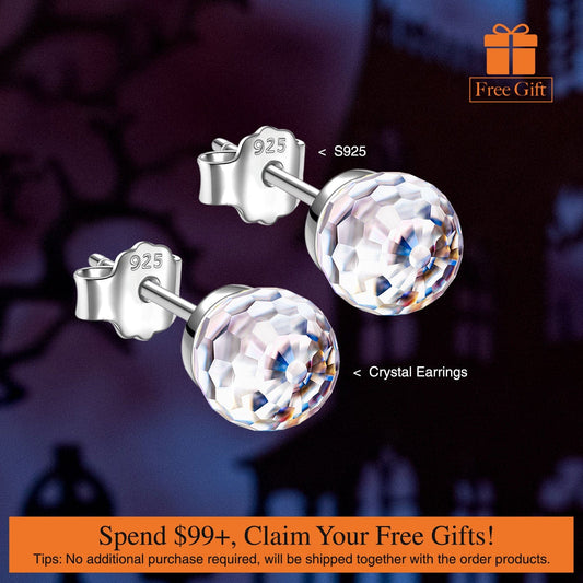 gona- Halloween Treats Exclusive: Spend Over $99 In A Single Purchase To Get This Sterling Silver Prismatic Wonder Gem Earrings In White Gold Plated For FREE - (Ships With Order, No Need To Add To Cart)
