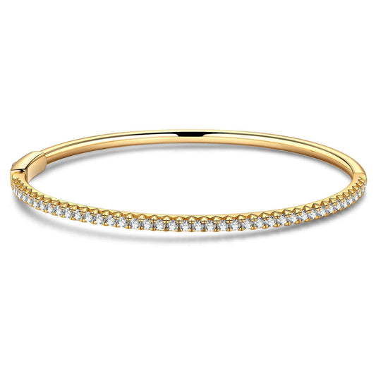 gona- Classic Bangle Bracelet Tarnish-resistant Silver Bracelet In 14K Gold Plated