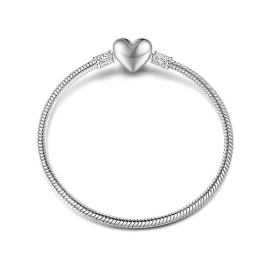 gona- Sterling Silver Universal Snake Chain Bracelet In White Gold Plated