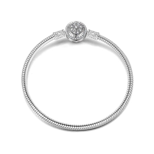 gona- Sterling Silver Polaris Universal Snake Chain Bracelet In White Gold Plated