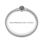 Sterling Silver XL Size Light of Glory Charms Bracelet Set With Enamel In White Gold Plated For Men (Includes bracelet and all charms shown)