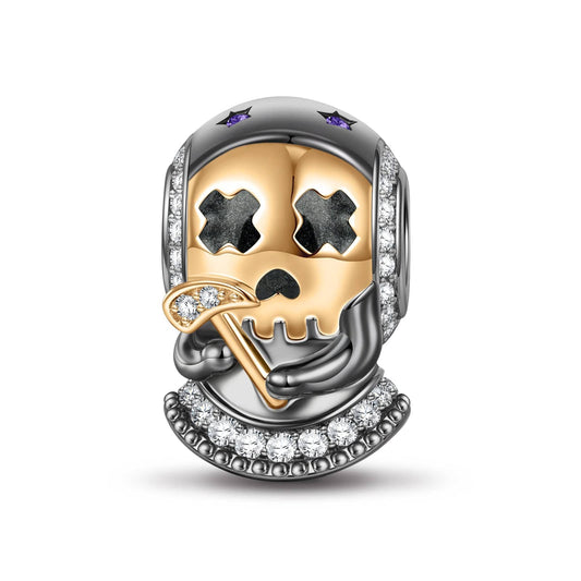 gona- Final Destination Tarnish-resistant Silver Dangle Charms With Enamel In Two-Tone Plating