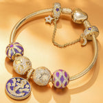The Light Of Life Tarnish-resistant Silver Charms With Enamel In 14K Gold Plated