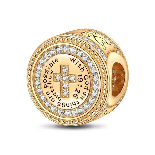 gona- God's Welfare Tarnish-resistant Silver Charms In 14K Gold Plated