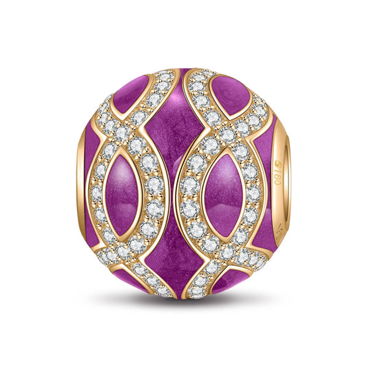 gona- Timelessness Tarnish-resistant Silver Charms With Enamel In 14K Gold Plated
