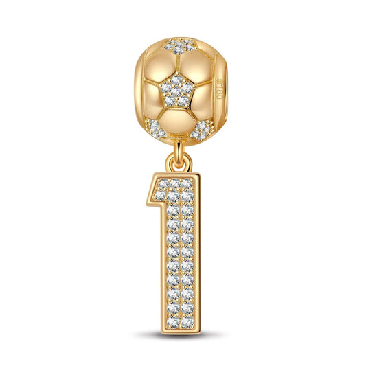 gona- Number One Tarnish-resistant Silver Dangle Charms In 14K Gold Plated