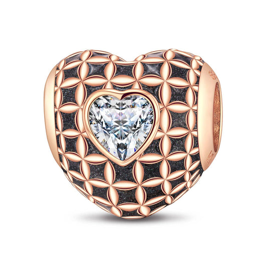 gona- The Only Love Tarnish-resistant Silver Charms With Enamel In Rose Gold Plated