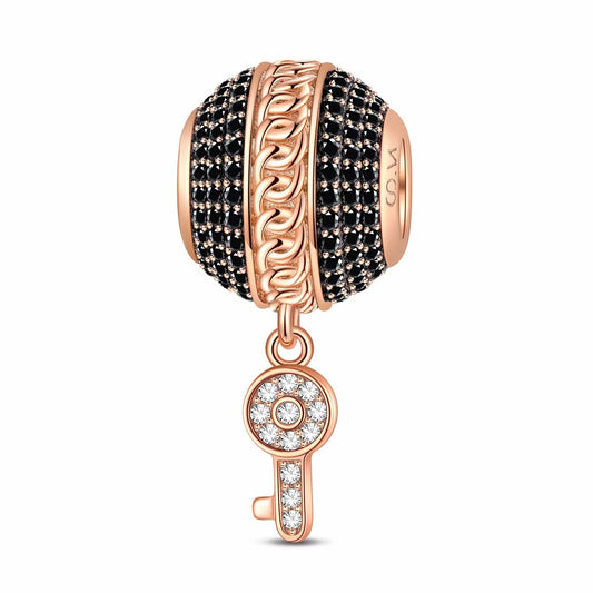 gona- The Only Love Tarnish-resistant Silver Dangle Charms In Rose Gold Plated