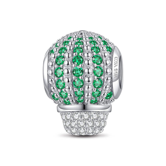 gona- Cactus Tarnish-resistant Silver Charms In White Gold Plated