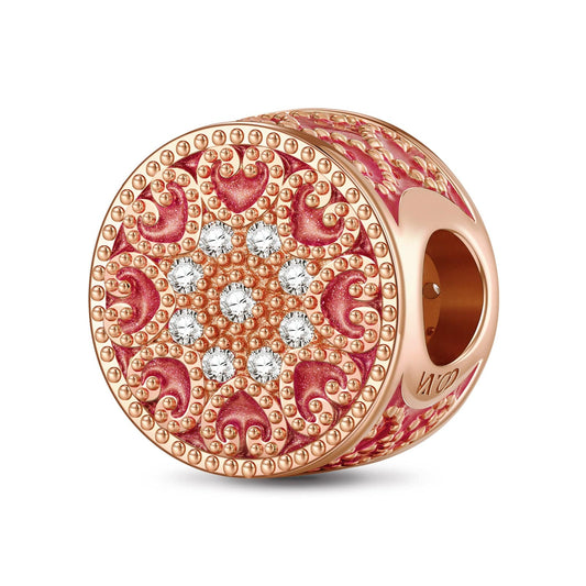 gona- Selfless Love Tarnish-resistant Silver Charms With Enamel In Rose Gold Plated