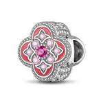 Laurel On An August Night Tarnish-resistant Silver Charms With Enamel In White Gold Plated