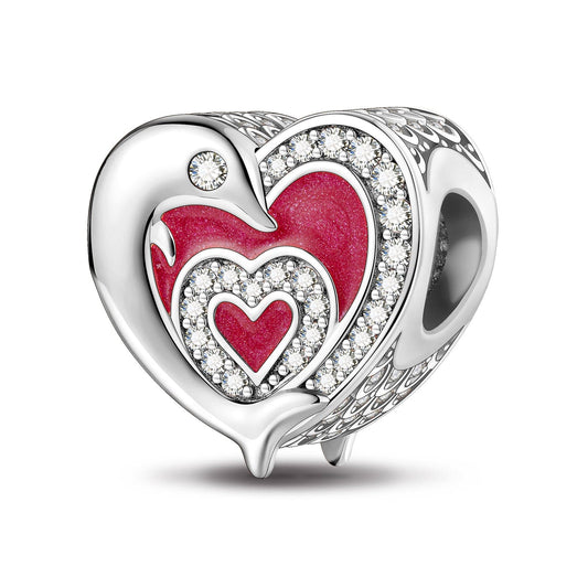 gona- Guardian Tarnish-resistant Silver Charms With Enamel In White Gold Plated