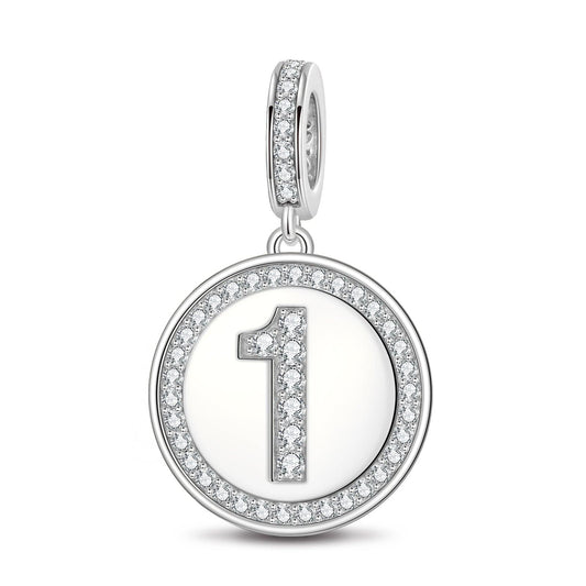 gona- Number One Tarnish-resistant Silver Dangle Charms In White Gold Plated