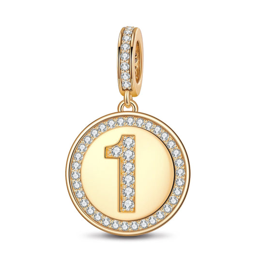 gona- Number One Tarnish-resistant Silver Dangle Charms In 14K Gold Plated