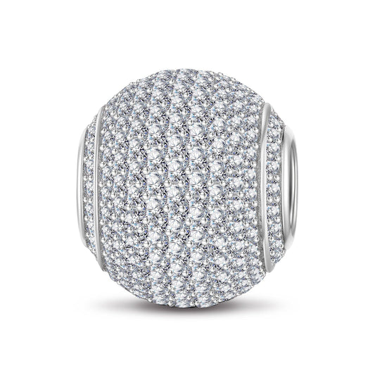 gona- White Zirconia Minimalist Tarnish-resistant Silver Charms In White Gold Plated
