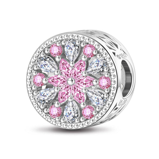 gona- Pear Blossom Tarnish-resistant Silver Charms In Silver Plated