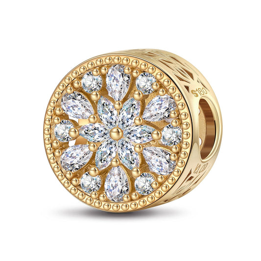 gona- Pear Blossom Tarnish-resistant Silver Charms In 14K Gold Plated