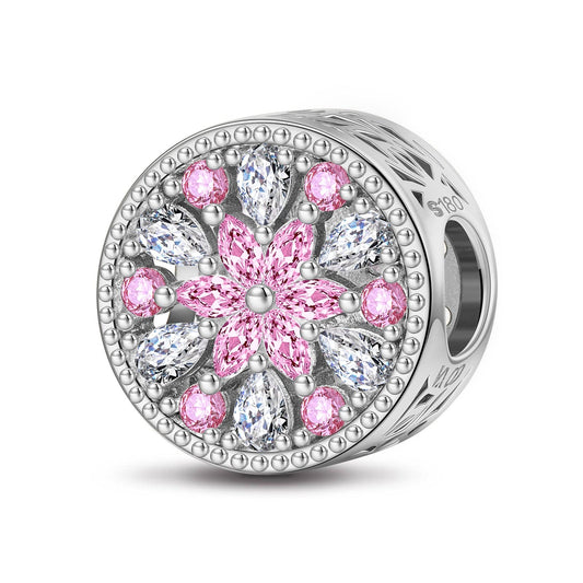 gona- Pear Blossom Tarnish-resistant Silver Charms In White Gold Plated
