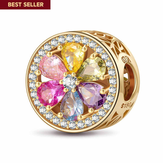 gona- Colorful Snowflake Tarnish-resistant Silver Charms in 14K Gold Plated