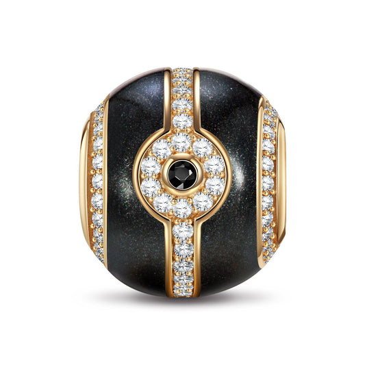 gona- Polynuclear XL Size Tarnish-resistant Silver Charms With Enamel In 14K Gold Plated For Men