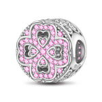 Lucky Clover Tarnish-resistant Silver Charms In White Gold Plated