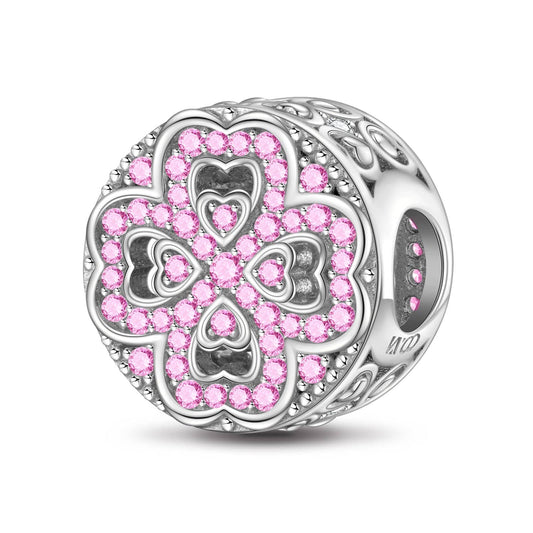 gona- Lucky Clover Tarnish-resistant Silver Charms In White Gold Plated