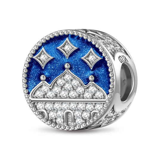 gona- Basilica of the Sacred Heart Tarnish-resistant Silver Charms With Enamel In White Gold Plated