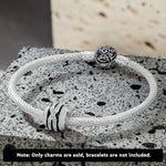 XL Size Mystery Passage Tarnish-resistant Silver Charms With Enamel In White Gold Plated For Men