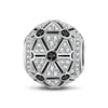 XL Size Dark Fission Tarnish-resistant Silver Charms In White Gold Plated For Men