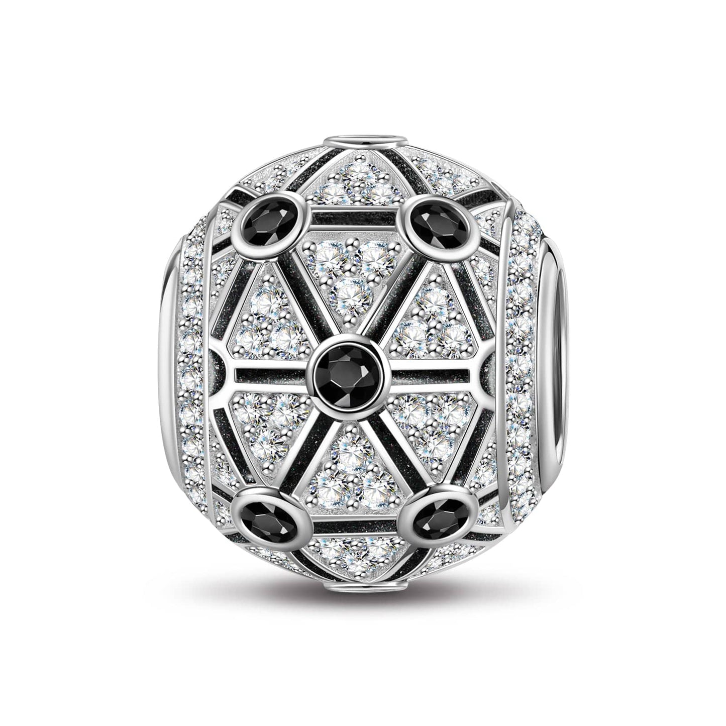 XL Size Dark Fission Tarnish-resistant Silver Charms In White Gold Plated For Men