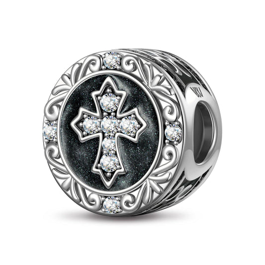 gona- XL Size Imperial Medal Tarnish-resistant Silver Charms With Enamel In White Gold Plated For Men