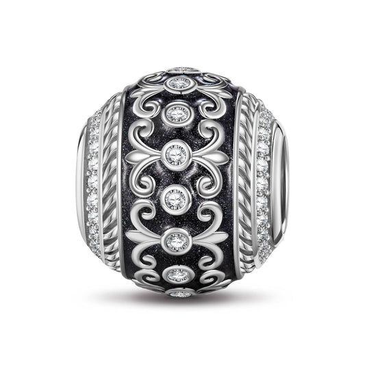 gona- XL Size Glory Tarnish-resistant Silver Charms With Enamel In White Gold Plated For Men