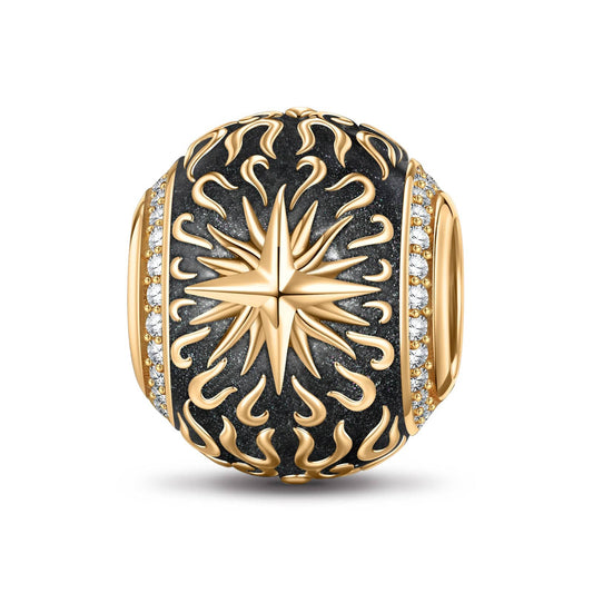 gona- XL Size Destruction Tarnish-resistant Silver Charms With Enamel In 14K Gold Plated For Men