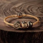 XL Size Destruction Tarnish-resistant Silver Charms With Enamel In 14K Gold Plated For Men