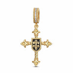 XL Size The Eye of God Tarnish-resistant Silver Dangle Charms With Enamel In 14K Gold Plated For Men