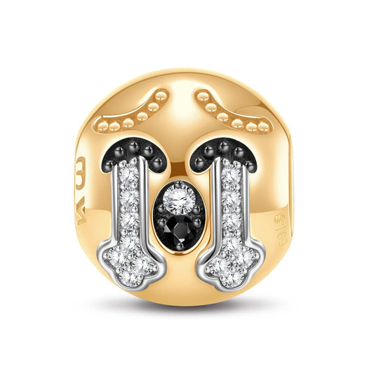 gona- Loudly Crying Face Emoji Tarnish-resistant Silver Charms In 14K Gold Plated