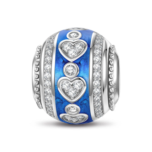 gona- Love Flows Endlessly Tarnish-resistant Silver Lucky Charms With Enamel In White Gold Plated