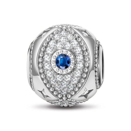 gona- Evil Eye Tarnish-resistant Silver Charms In White Gold Plated