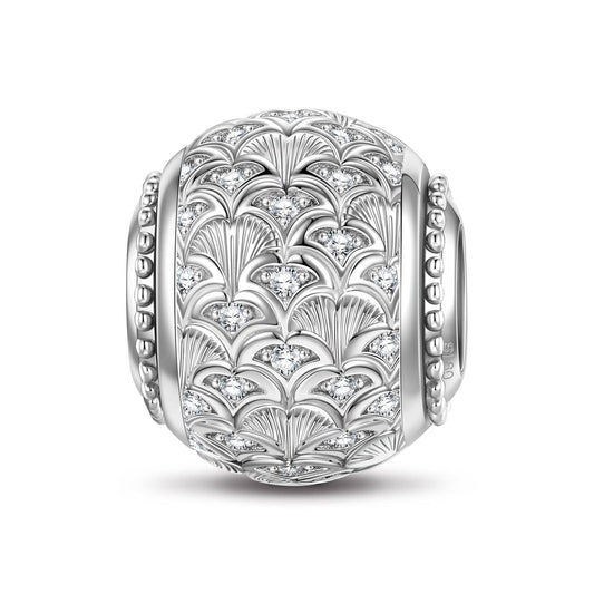 gona- Ginkgo Leaf Tarnish-resistant Silver Lucky Charms In White Gold Plated