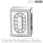Number Zero Tarnish-resistant Silver Rectangular Charms In White Gold Plated