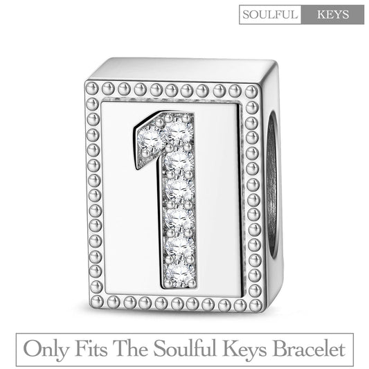 gona- Number One Tarnish-resistant Silver Rectangular Charms In White Gold Plated